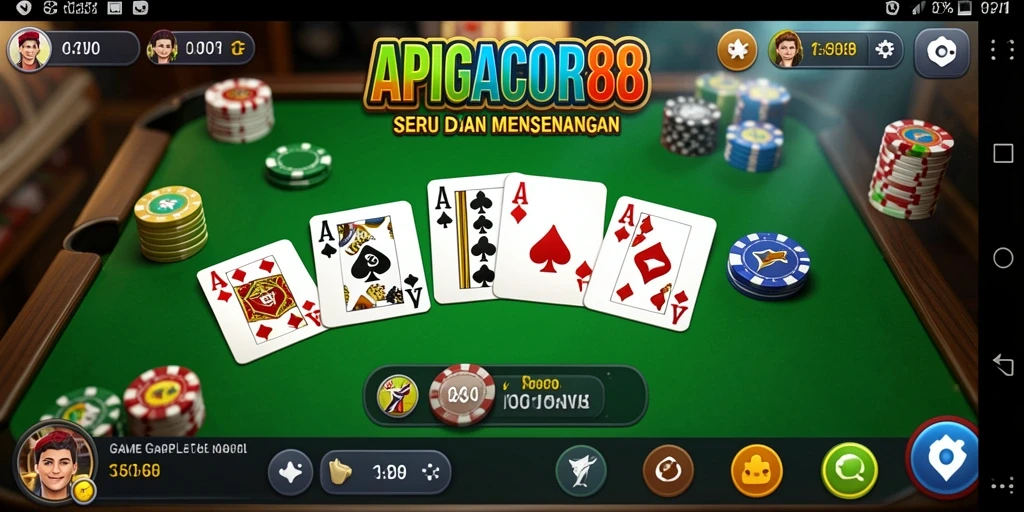 Tampilan gameplay APIGACOR88 yang seru dan interaktif.