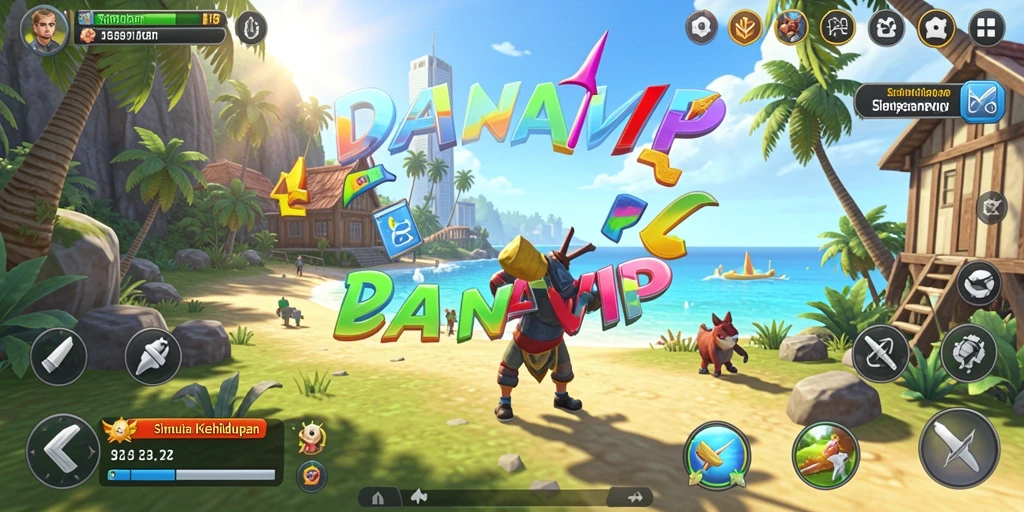 Tampilan gameplay mendalam dan interaktif dari DANAVIP.