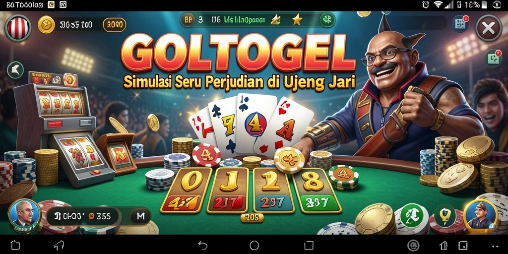 Tampilan interaktif GOLTOGEL yang menampilkan gameplay mendebarkan.