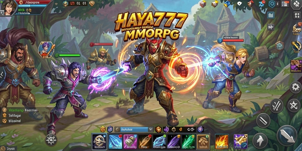 Screenshot gameplay HAYA777 yang menunjukkan pertempuran epic.