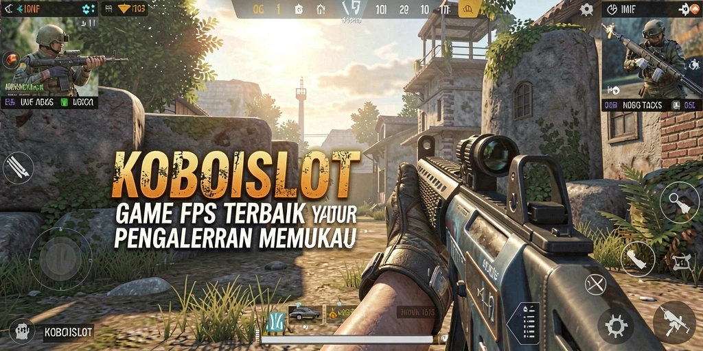 Tampilan gameplay mengesankan dari KOBOISLOT dalam aksi FPS.