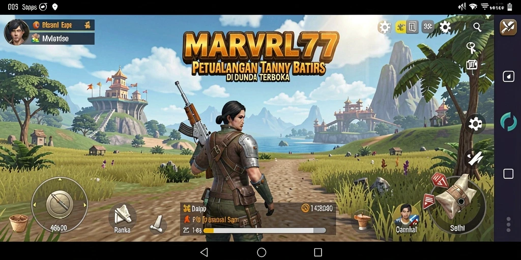 Screenshot menunjukkan aksi mendebarkan dalam gameplay Open World.