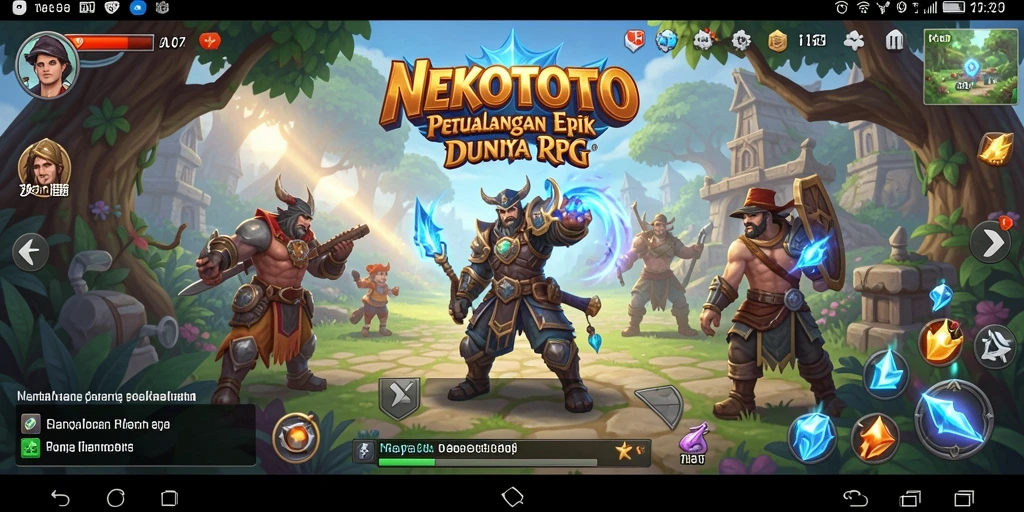Tampilan layar gameplay seru dalam petualangan RPG.
