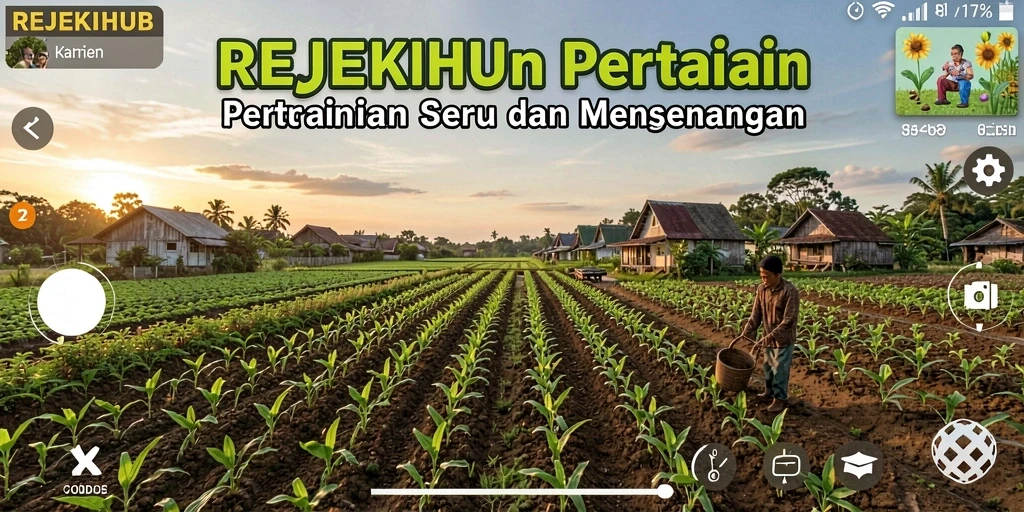 Screenshot gameplay REJEKIHUB yang menunjukkan proses bertani yang menyenangkan.