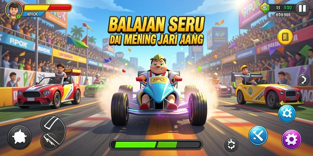 Gameplay seru RPOK dengan balapan mendebarkan.