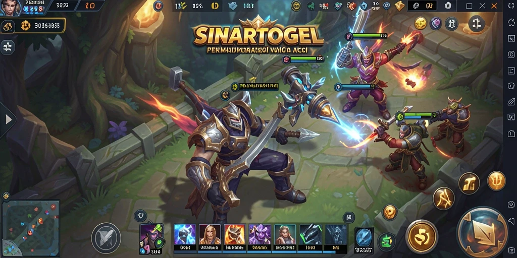Tampilan aksi mendebarkan dalam SINARTOGEL MOBA.