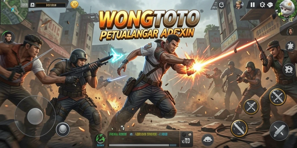 Screenshot gameplay penuh aksi dari WONGTOTO